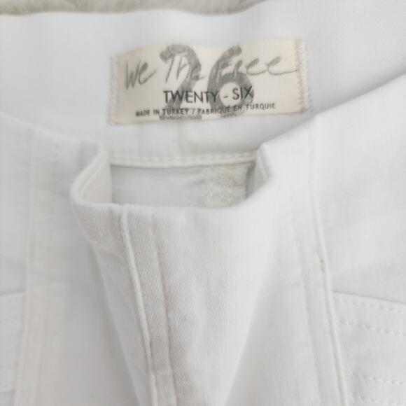 NEW Free People White Denim Feel Alright Front Seam High Waisted Skinny Jean - Picture 7 of 11